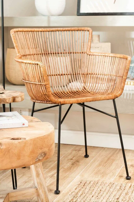 SILLA / BUTACA HONGUITO - FIBRAS Y RATTAN MIEL en Marrón - Butacas, banquetas y puffs, Uruguay | La Iberica, vista 5