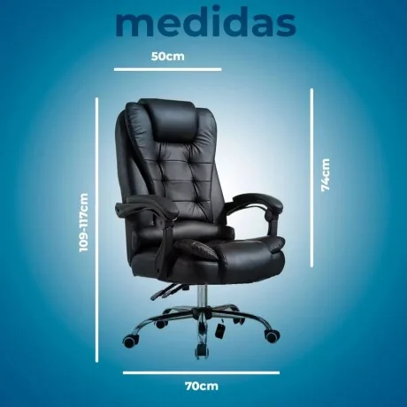 Silla de oficina OmniSeat en Negro - Sillas de escritorio, Uruguay | La Cueva Muebles, vista 13