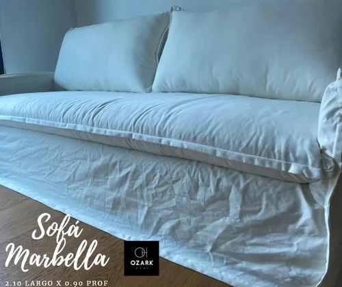 Sofá 3 Cuerpos Ozark Premium Marbella Funda Desmontable A Elección A Eleccion en Blanco - Sillones y sofás, Uruguay | Ozark Home, vista 2