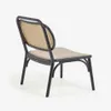 Butaca Doriane madera maciza - olmo acabado lacado negro y asiento de tela en Negro - Butacas, banquetas y puffs, Uruguay | Kavehome, vista 8 de 9