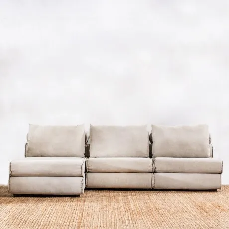 Sillón Modulado Selena Gris en Beige - Sillones y sofás, Uruguay | Aihaus