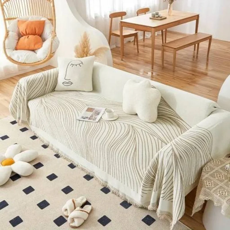 Manta para sillón y cama con diseños marrón - 180 x 280 cm en Beige - Textiles, Uruguay | Buho Store, vista 7