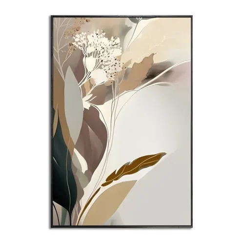 CUADRO CANVAS 60x90cm MARCO FLOR ABSTRACTA - Decoración de pared, Uruguay | Koz
