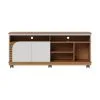 Rack Tv 2 Puertas Varios Estantes Y Ruedas Hasta 65 Pulgadas en FREIJO OFF WHITE - Muebles para TV, Uruguay | Soy Hogar, vista 3