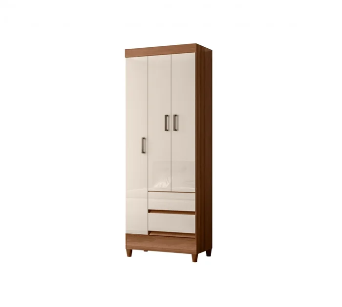 Ropero 3 puertas 2 cajones - Fit - Marron - Roperos y placares, Uruguay | Rústico Hogar