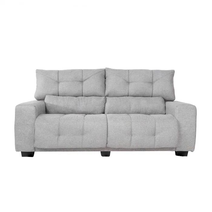 HELLEN- SOFA 2 CUERPOS LE MANS TELA GRIS CLARO - Sillones y sofás, Uruguay | Alfa Ventas, vista 3