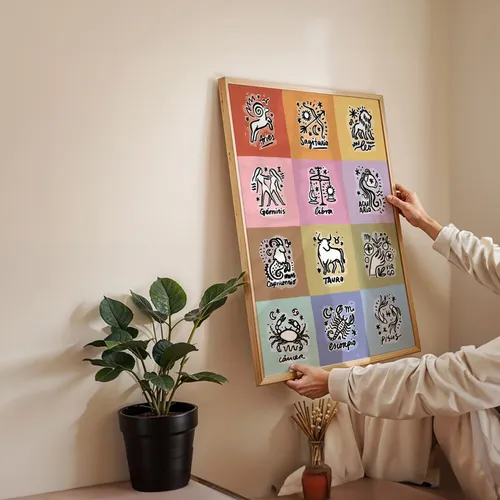 Todos los Signos de Colores - Cuadro Zodíaco en Multicolor - Láminas, Uruguay | Kiosko de Mar