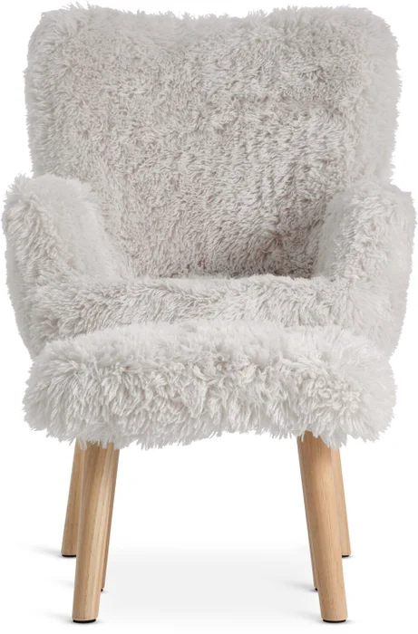 Sillón/apoya pies HVILSTED 1 cuerpo teddy crudo en Blanco - Butacas, banquetas y puffs, Uruguay | JYSK