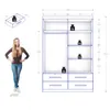 Ropero Max Plus 4 Puertas 4 Cajones - Línea Glam - Blanco en Blanco - Roperos y placares, Uruguay | Ecowood, vista 4 de 4