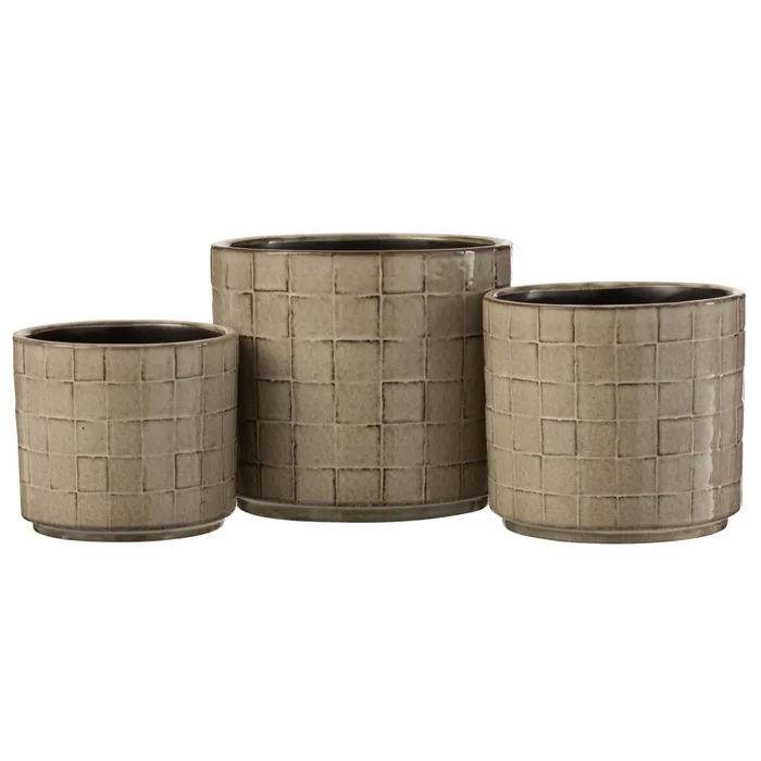 Maceta Ceramica Natural-beige Square en Beige - Jarrones, Uruguay | Divino, vista 2