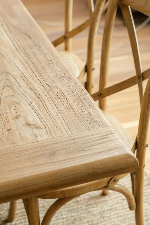 MESA COMEDOR DE OLMO ISABEL - 1.60 X 0.90 MTS en Madera natural - Mesas de comedor, Uruguay | La Iberica, vista 2