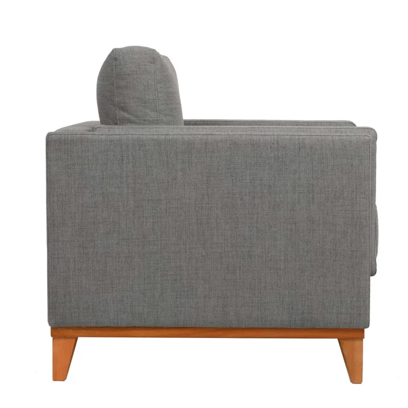 Butaca Tela-y-madera Gris Luxor Premium Gris Osc en Gris - Sillones y sofás, Uruguay | Divino, vista 4