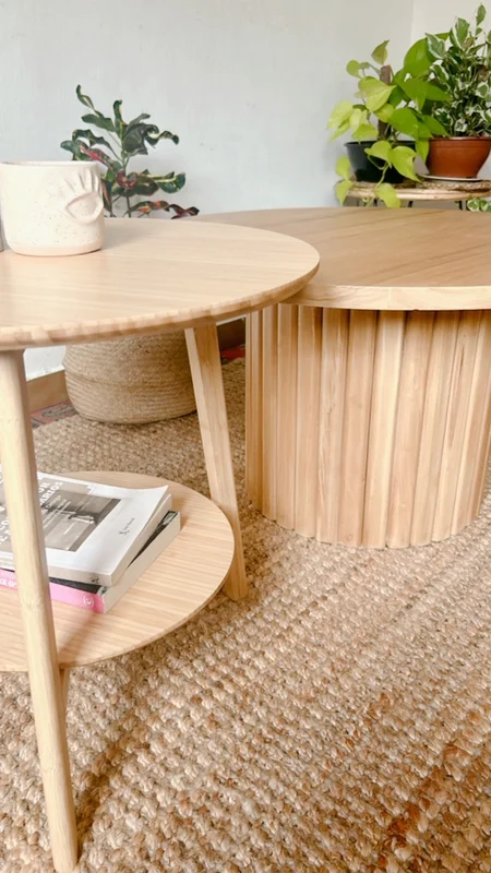 Mesa ratona redonda en Madera natural - Mesas de living, Uruguay | Decoramuss, vista 6
