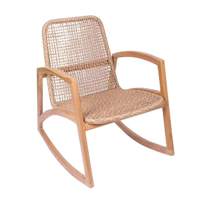 Butaca Mecedora Madera Natural-beige Curazao en Beige - Muebles para el exterior, Uruguay | Divino, vista 2