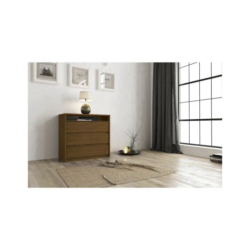 Cómoda Cajonera 3 Cajones Mdf Natural-beige South en Beige - Cómodas, Uruguay | Divino, vista 3
