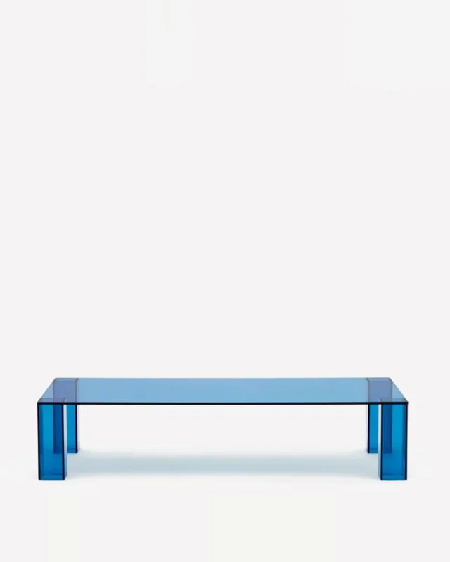 Mesa de centro Adularia de cristal templado - azul 140 x 60 cm en Azul - Mesas de living, Uruguay | Kavehome, vista 6