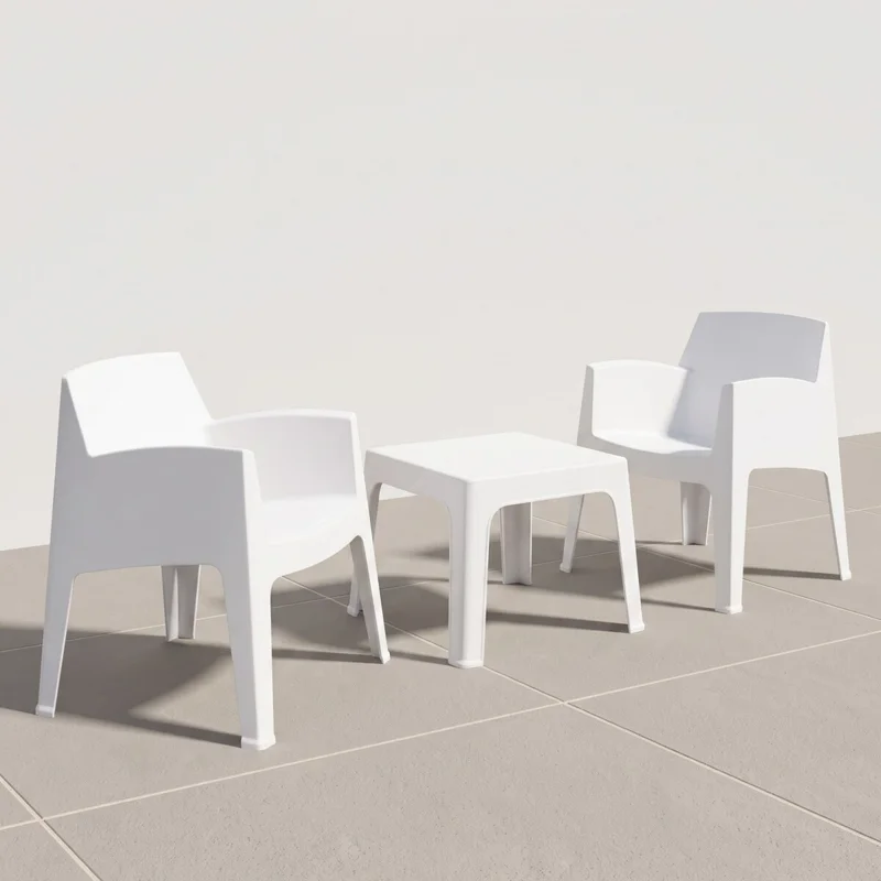 Set de Jardín Mesa + 2 sillas - Magna Master - Blanco en Blanco - Muebles para el exterior, Uruguay | Rústico Hogar, vista 3
