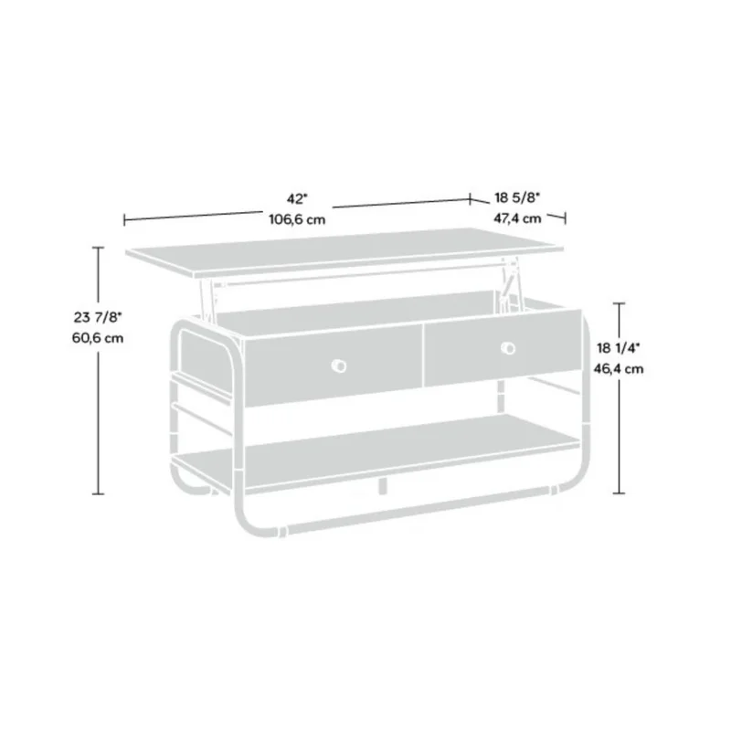 Mesa Ratona Articulada - Sauder - Linea Union Plain - Mesas de living, Uruguay | Ecowood, vista 5