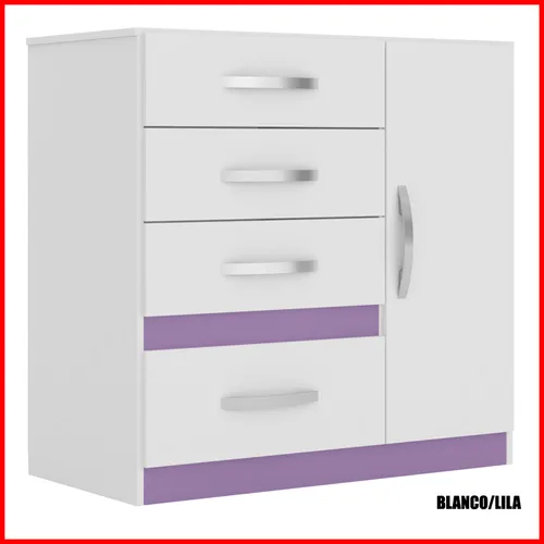Comoda con puerta – Venus 707 en Multicolor - Cómodas, Uruguay | Punto Unión