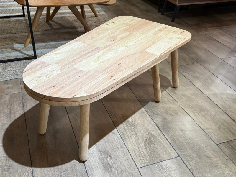 Mesa de Centro Montevideo - Madera de Caucho en Madera natural - Mesas de living, Uruguay | Berna Home, vista 9