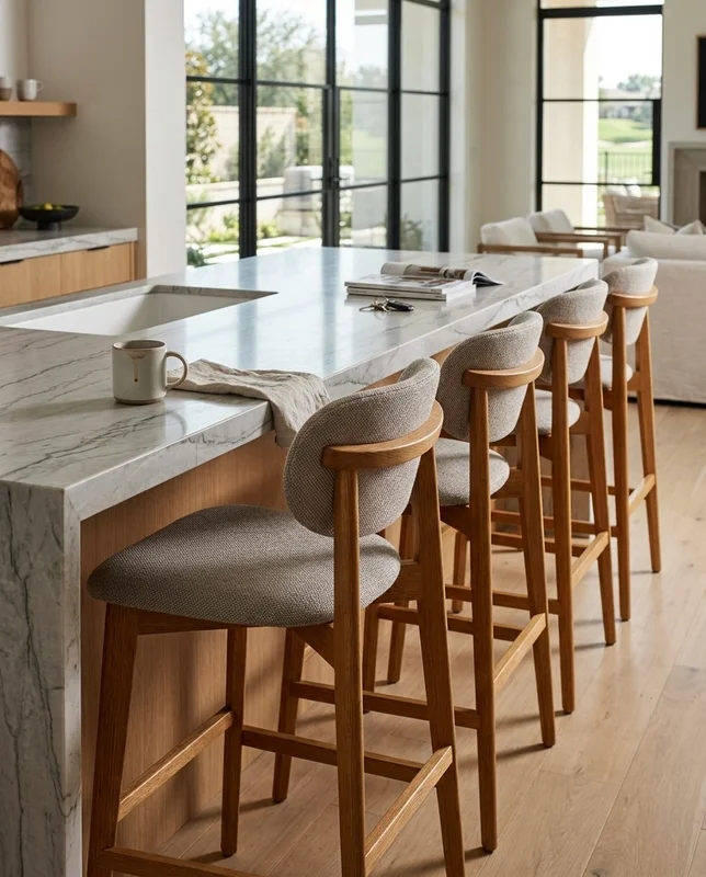 BANQUETA AXIS Miel y Gris claro T327C en Amarillo - Muebles, Uruguay | Indrana, vista 4