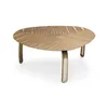 Mesa Comedor Triangular Dora - Tapa Cinamomo - c/ rattan Nogal en Madera natural - Mesas de comedor, Uruguay | Champagne Home, vista 2 de 2