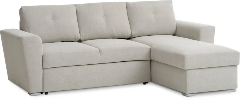 Sofá cama VEJLBY chaise longue tela arena en Beige - Sillones y sofás, Uruguay | JYSK