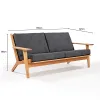 SOFA LOTUS 3 LUGARES ACQUABLOCK NEGRO 185x87x86CM JATOBA - Muebles para el exterior, Uruguay | Vinibel, vista 3 de 10