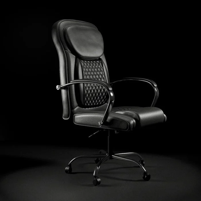 Silla de oficina Stratus 360 Negra en Negro - Escritorios y sillas de escritorio, Uruguay | La Cueva Muebles, vista 2