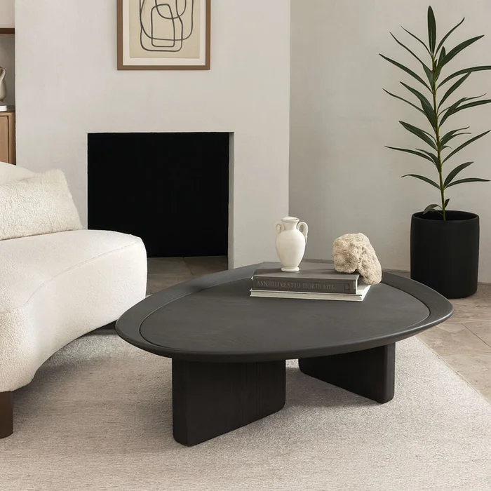 MESA DE CENTRO PEANUT NEGRO en Negro - Mesas de comedor, Uruguay | Viasono