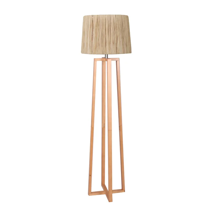 Lampara Madera Natural-beige De Pie en Madera natural - Lámparas de pie, Uruguay | Divino