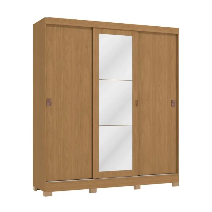 Ropero c/Espejo 3 Puertas Corredizas y 2 Cajones 180cm. en Blanco - Roperos y placares, Uruguay | Delta Center, vista 2