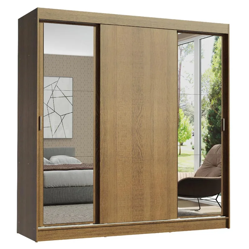Ropero Placard Matrimonial Reno 180CM Pareja con 2 Espejos 3 Puertas C en Multicolor - Roperos y placares, Uruguay | Balton, vista 15