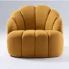 Poltrona Sunshine en Lino Aqua, Super boucle Creme, T36 - Boucle Gold - Butacas, banquetas y puffs, Uruguay | Casa Brava, vista 3 de 4
