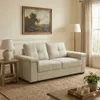 Sillón 2 Cuerpos en tela de Lino - Plaza - Beige - Sillones y sofás, Uruguay | Ecowood, vista 1 de 4