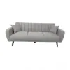 Sofá 3 cuerpos Gris de lino + 2 almohadones - Sillones y sofás, Uruguay | Que Sal Muebleria, vista 5 de 5