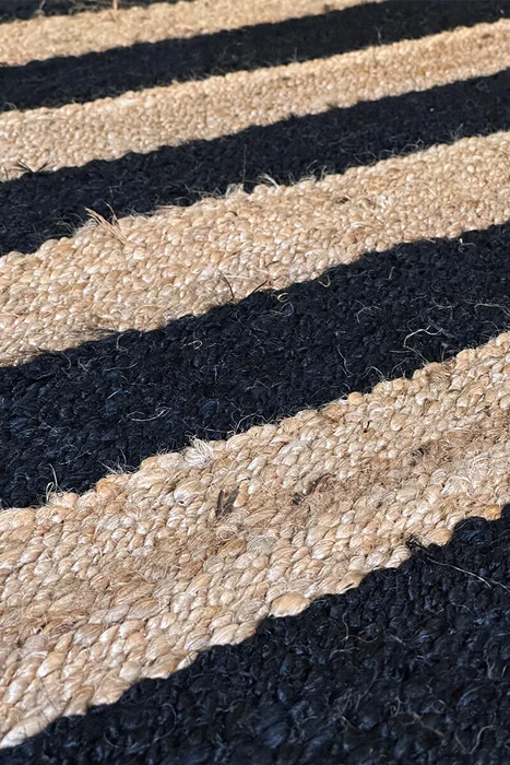 ALFOMBRA AGRA JUTE 160X230 NATURAL BLACK en Negro - Alfombras, Uruguay | Vinibel, vista 3