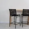 Banqueta de barra en cuerda náutica negra y aluminio en Negro - Butacas, banquetas y puffs, Uruguay | Entrecasa, vista 6 de 6