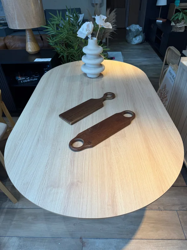 Mesa de Comedor Ovalada Arco 160 x 90 – Crudo en Madera natural - Mesas de comedor, Uruguay | Berna Home, vista 8