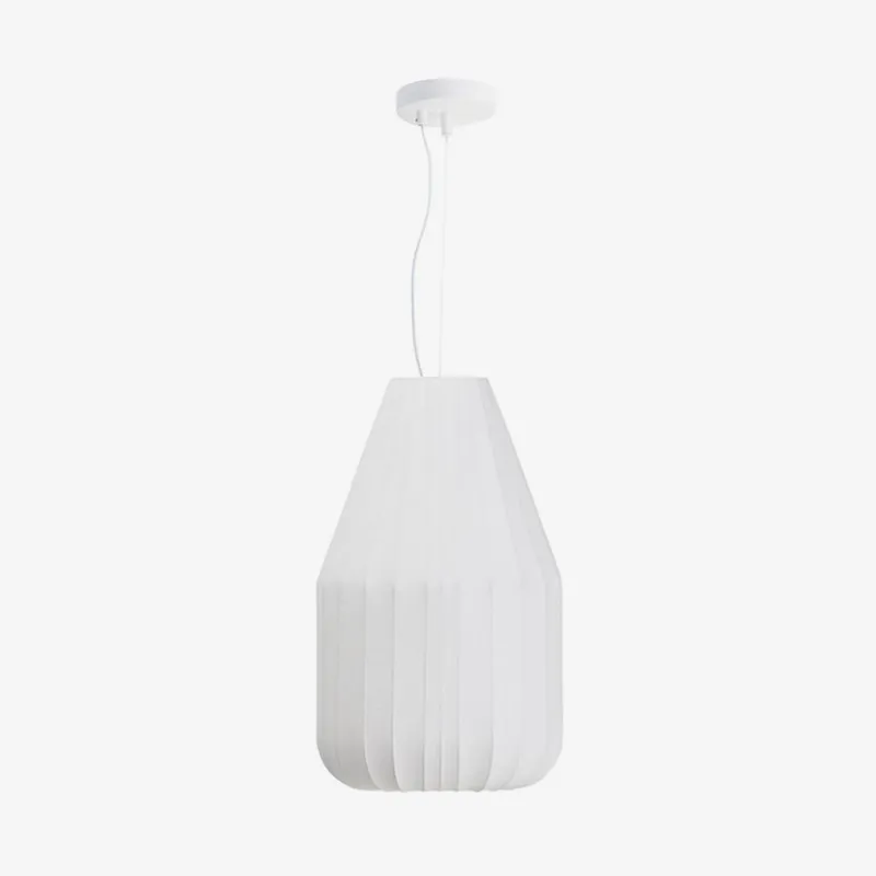 Lámpara de techo Somar de fibras sintéticas y varillas de acero - Ø30 cm en Blanco - Lámparas colgantes, Uruguay | Kavehome