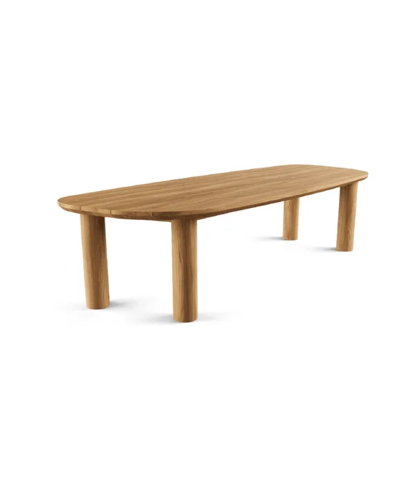 MESA JASSE TEKA NATURAL EXTERIOR en Madera natural - Mesas de comedor, Uruguay | Más Infinito Casa