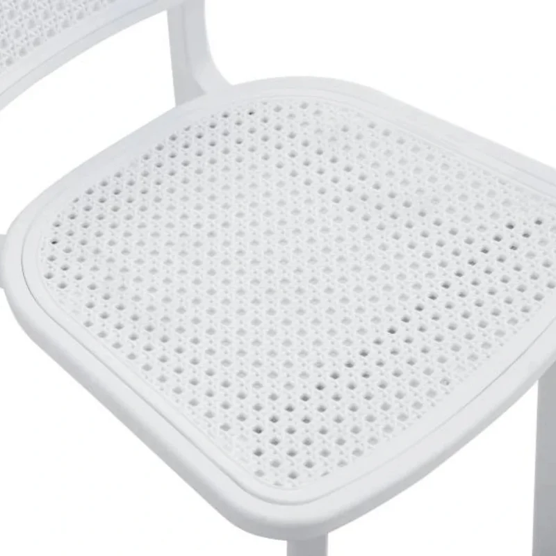Silla Simil Rattan de polipropileno - Blanco en Blanco - Sillas, Uruguay | Ecowood, vista 5