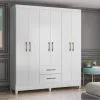 Roperos Placares 6 Puertas 2 Cajones Dormitorio Panama en Marrón - Sillones y sofás, Uruguay | Soy Hogar, vista 3 de 4