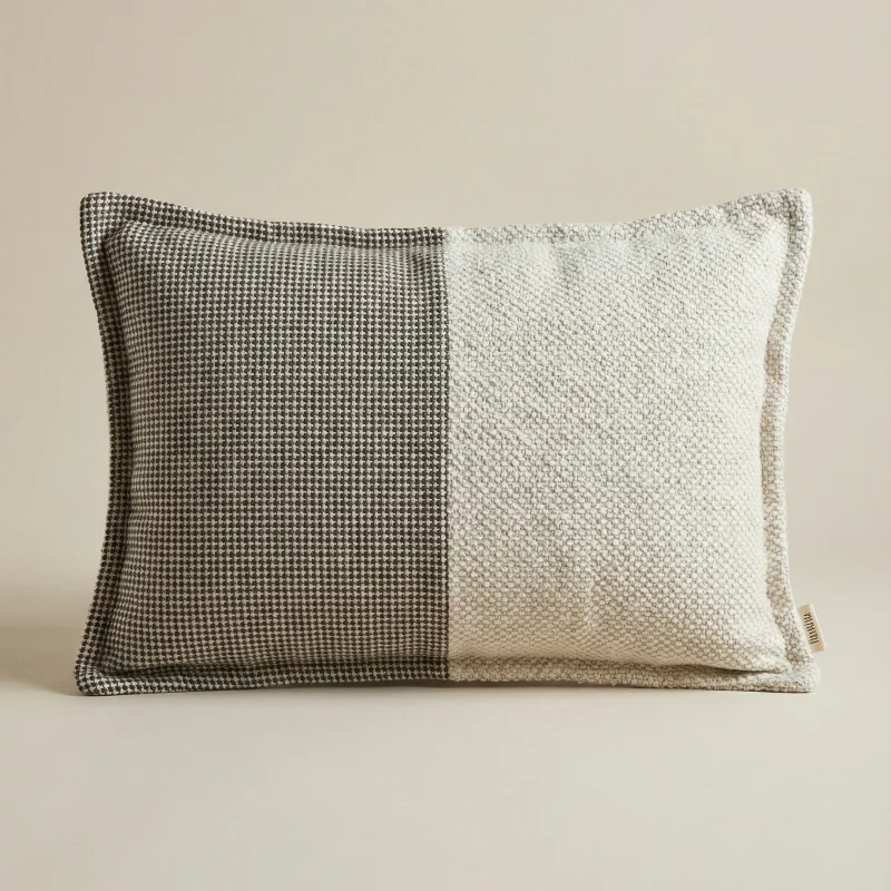 Almohadón Algodón Combinado Rectangular en Verde, Natural, Tostado, Azul, Rosa, Blanco, Chocolate - Textiles, Uruguay | Indrana, vista 3