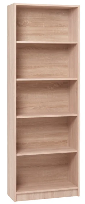 Librería HORSENS 5 estantes color roble en Madera natural - Bibliotecas, Uruguay | JYSK