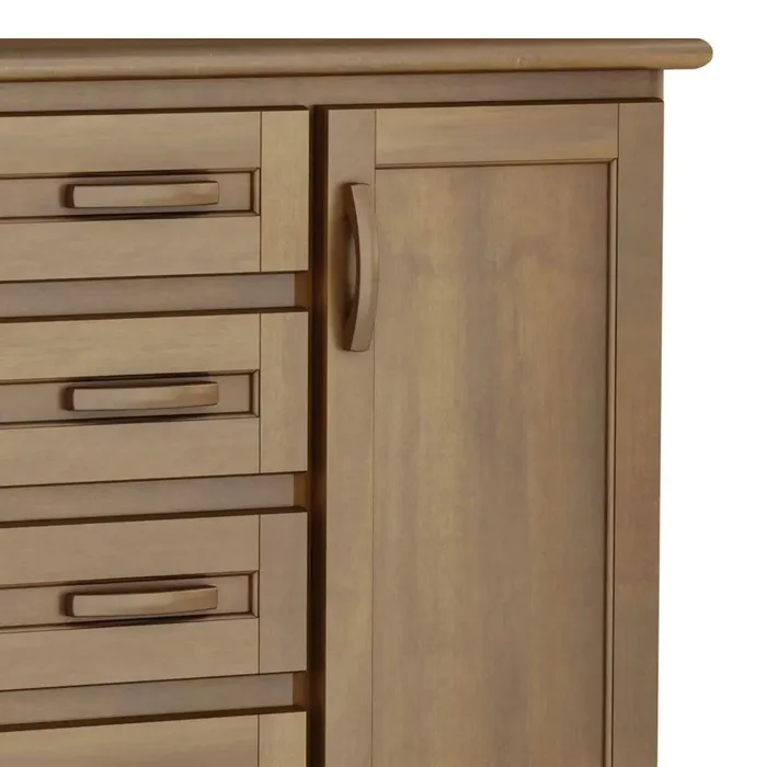 Comoda Zapatera 5 Cajones 1 Puerta 100% Madera en Madera natural - Cómodas, Uruguay | Soy Hogar, vista 5