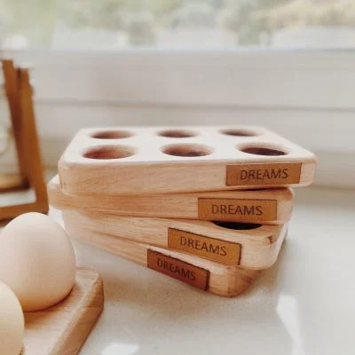 Huevera de Madera para 6 Huevos en Madera natural - Decoración, Uruguay | Dreams On Time, vista 2