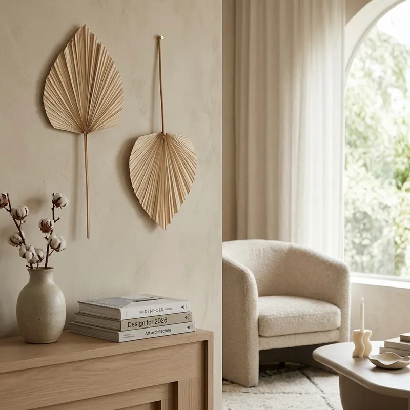 Hoja Modelo Junco en Madera natural - Decoración de pared, Uruguay | Indrana
