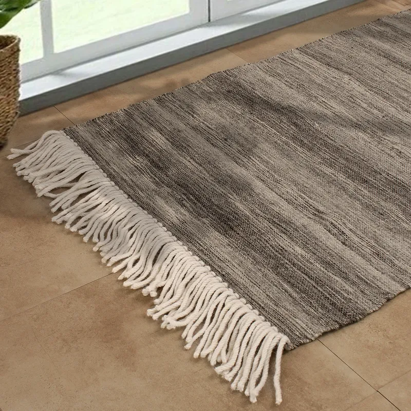 Alfombra Lana Con Flecos 160×230 en Gris - Textiles, Uruguay | Tiendas Montevideo