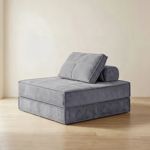 Sofá Cama 1 Cuerpo Espuma Gris Bruma en Gris - Sillones y sofás, Uruguay | Divino